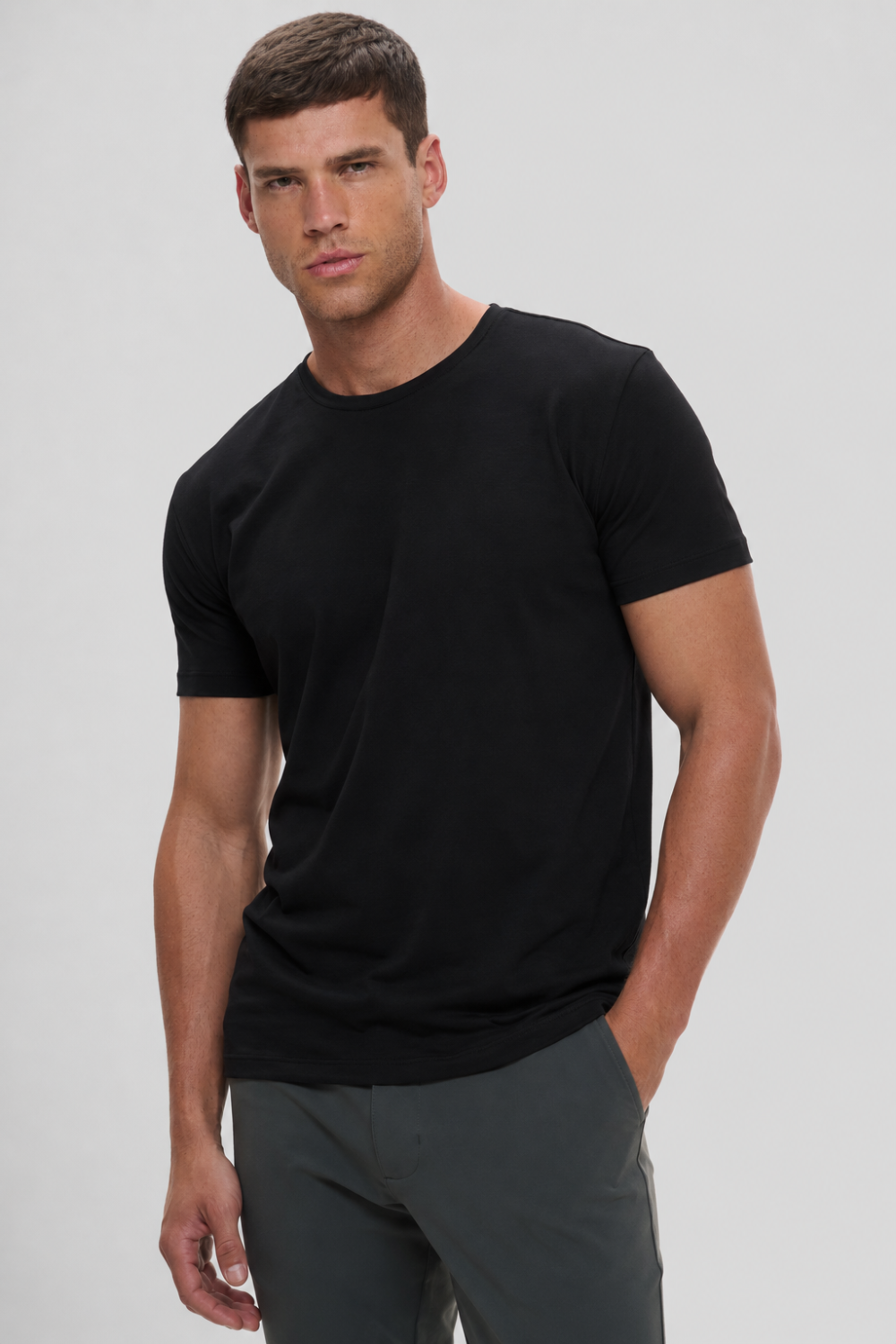Camiseta Origem · Lisa – Preta – Algodão Egípcio