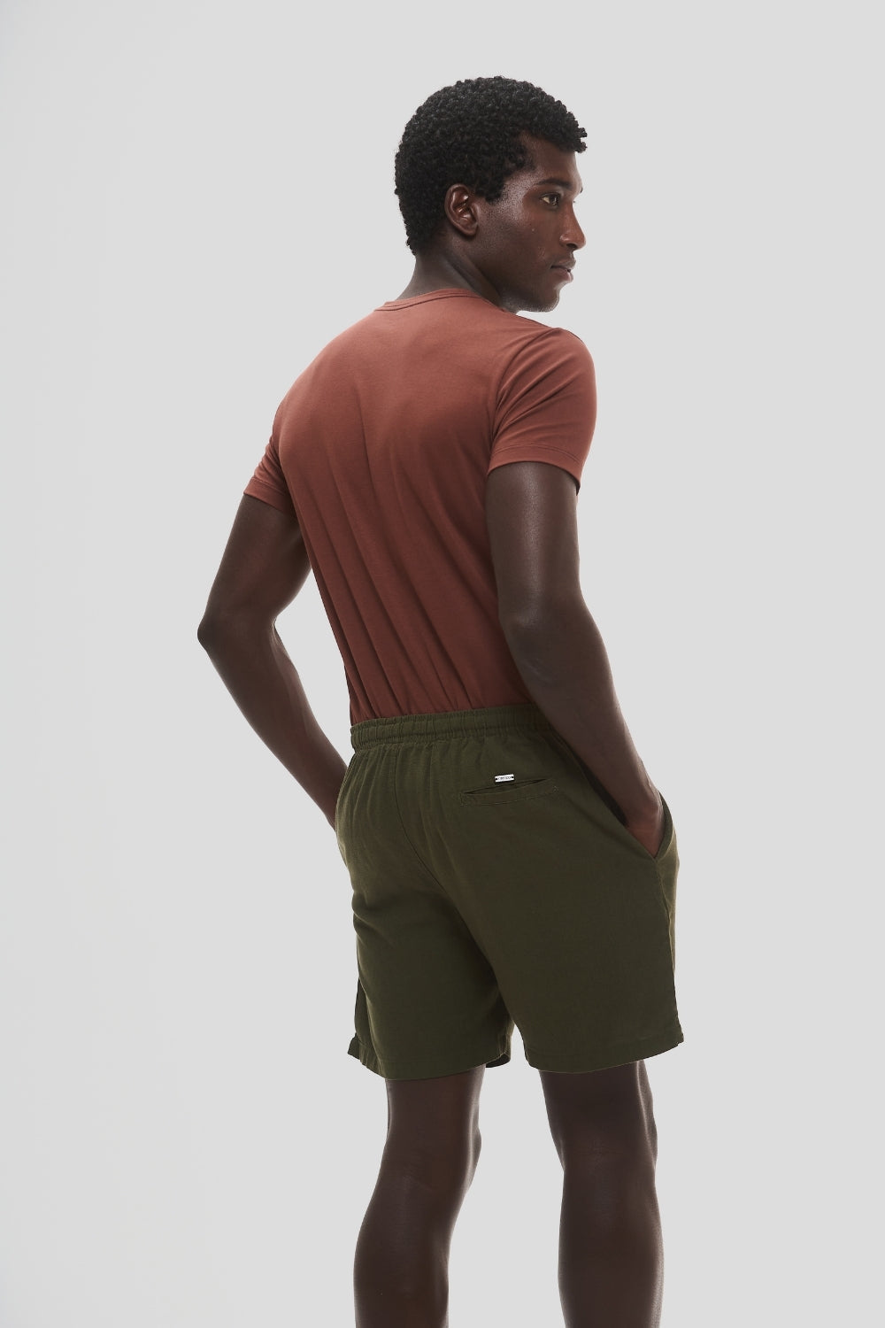 Short Linho Veredas Verde Militar