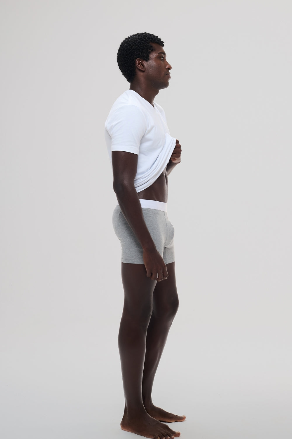 Cueca Boxer · Cinza Bruma – Algodão Egípcio