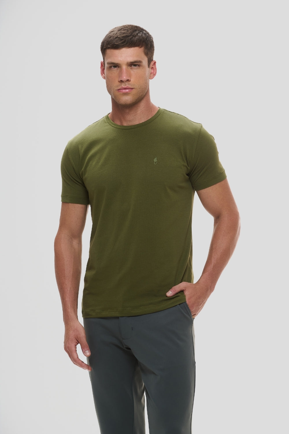 Camiseta Origem · Verde Cerrado – Algodão Egípcio
