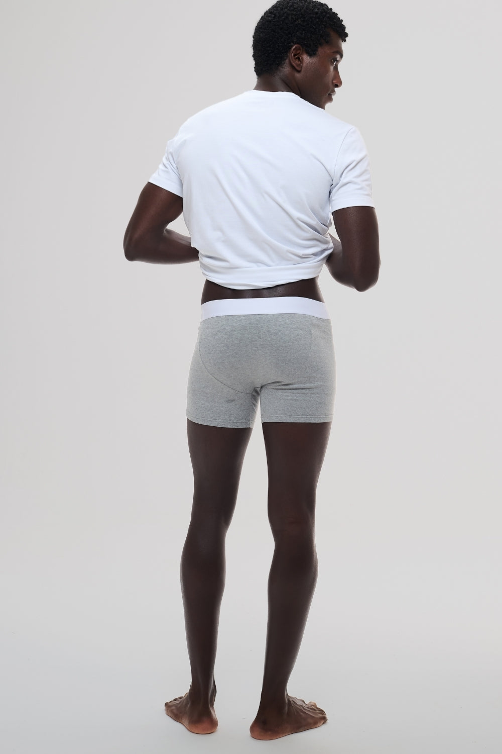 Cueca Boxer · Cinza Bruma – Algodão Egípcio