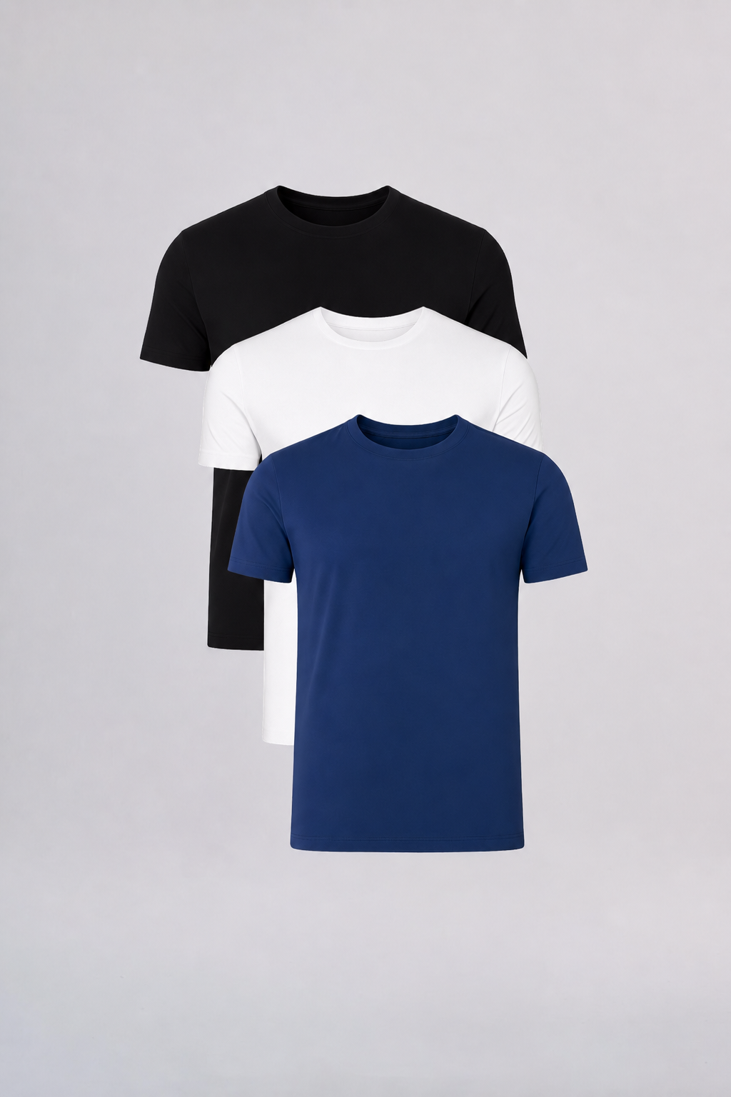 Kit 3 Camisetas Origem Lisas· Gola Redonda – Monte o Seu – Algodão Egípcio