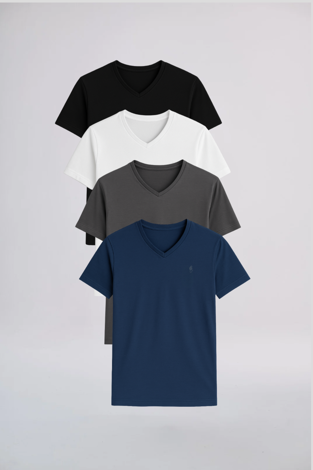 Kit 4 Camisetas Origem · Gola V – Monte o Seu – Algodão Egípcio