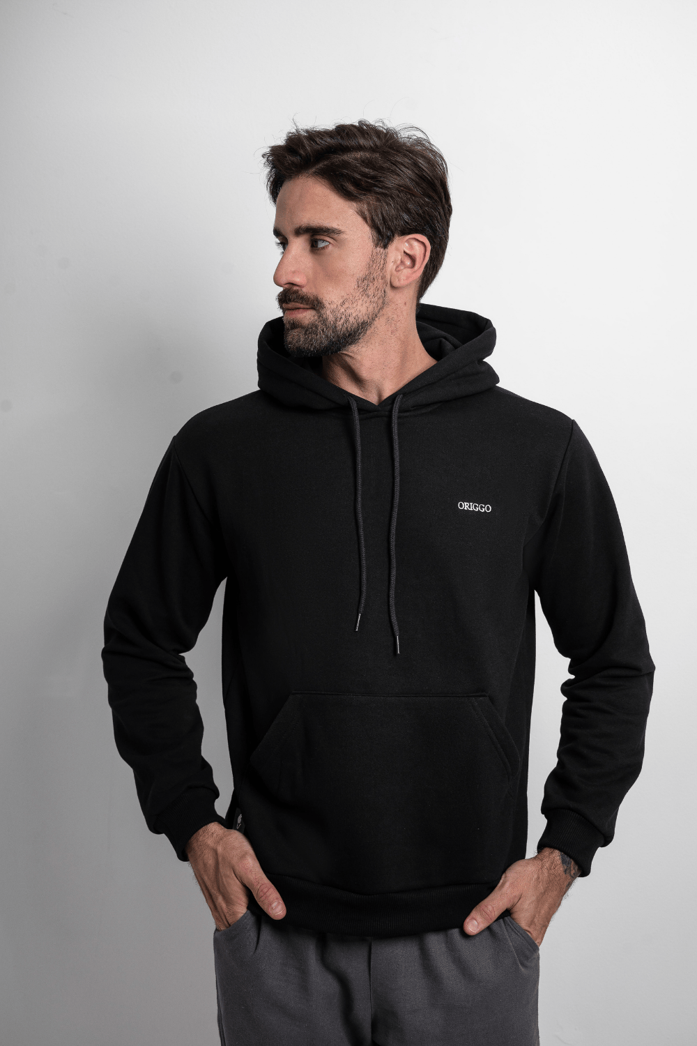Moletom Âncora · 2 Cabos Felpado – Preto Essência