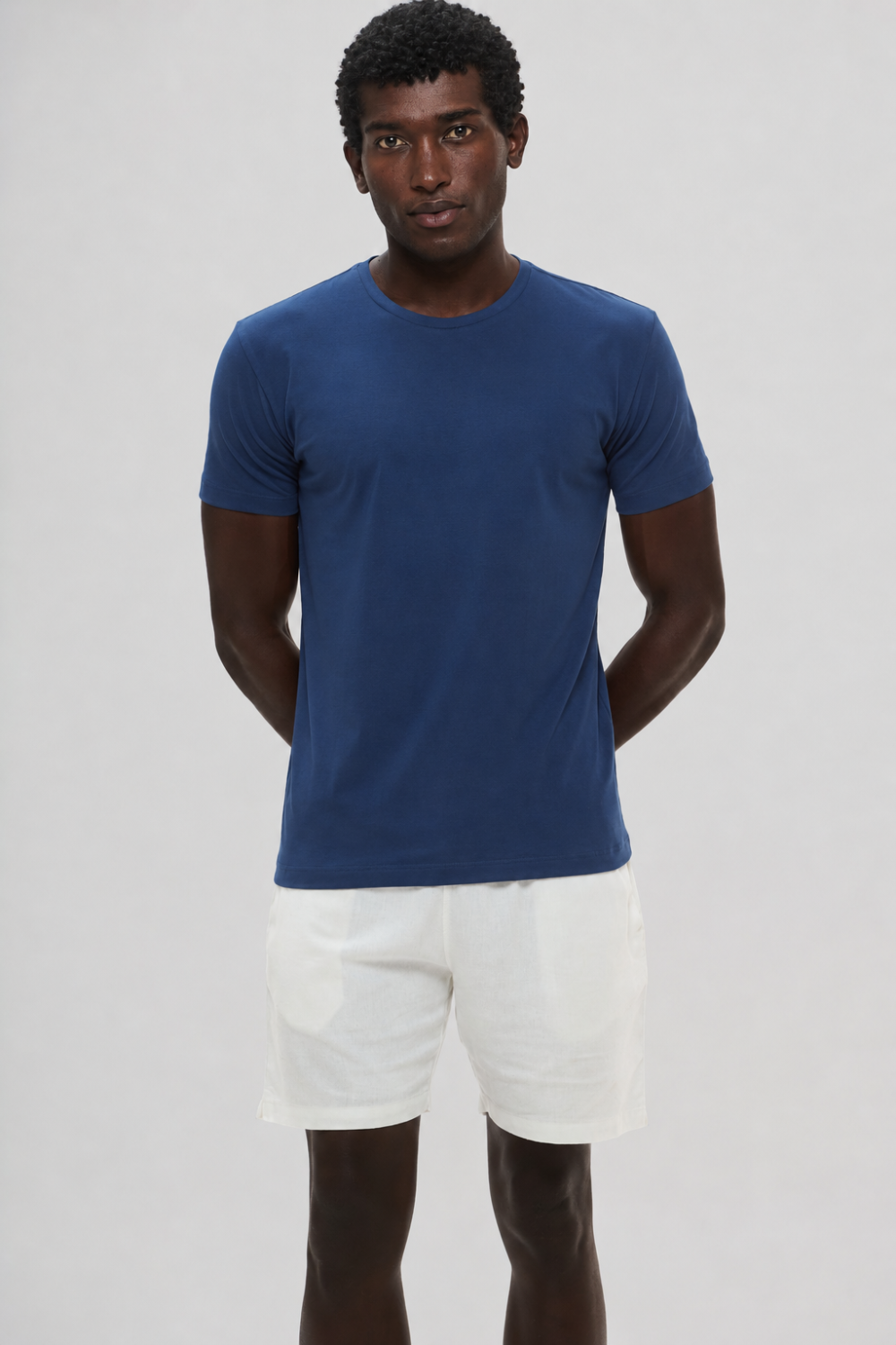 Camiseta Origem · Lisa – Azul – Algodão Egípcio