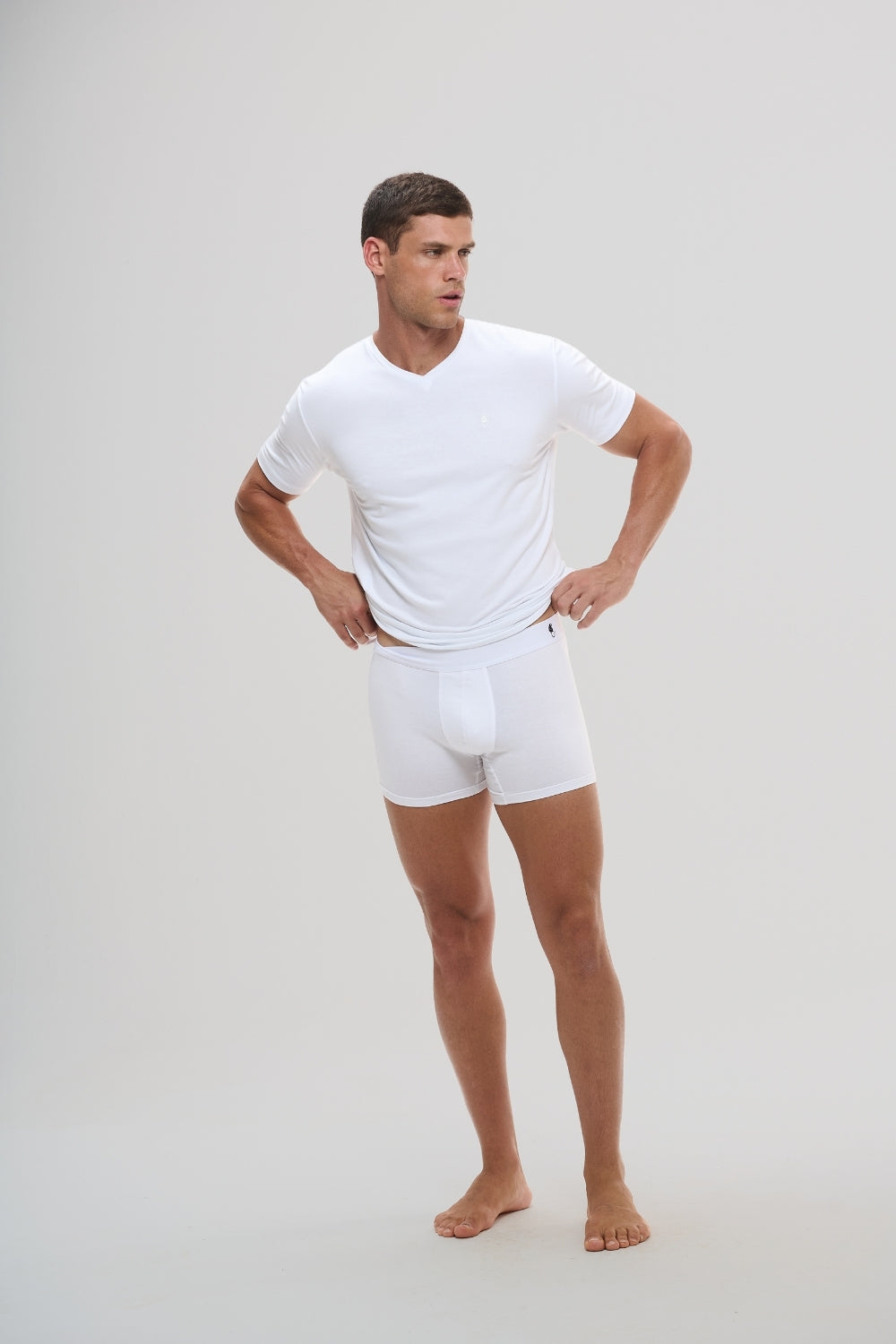Cueca Boxer ·  Branco Essência – Algodão Egípcio