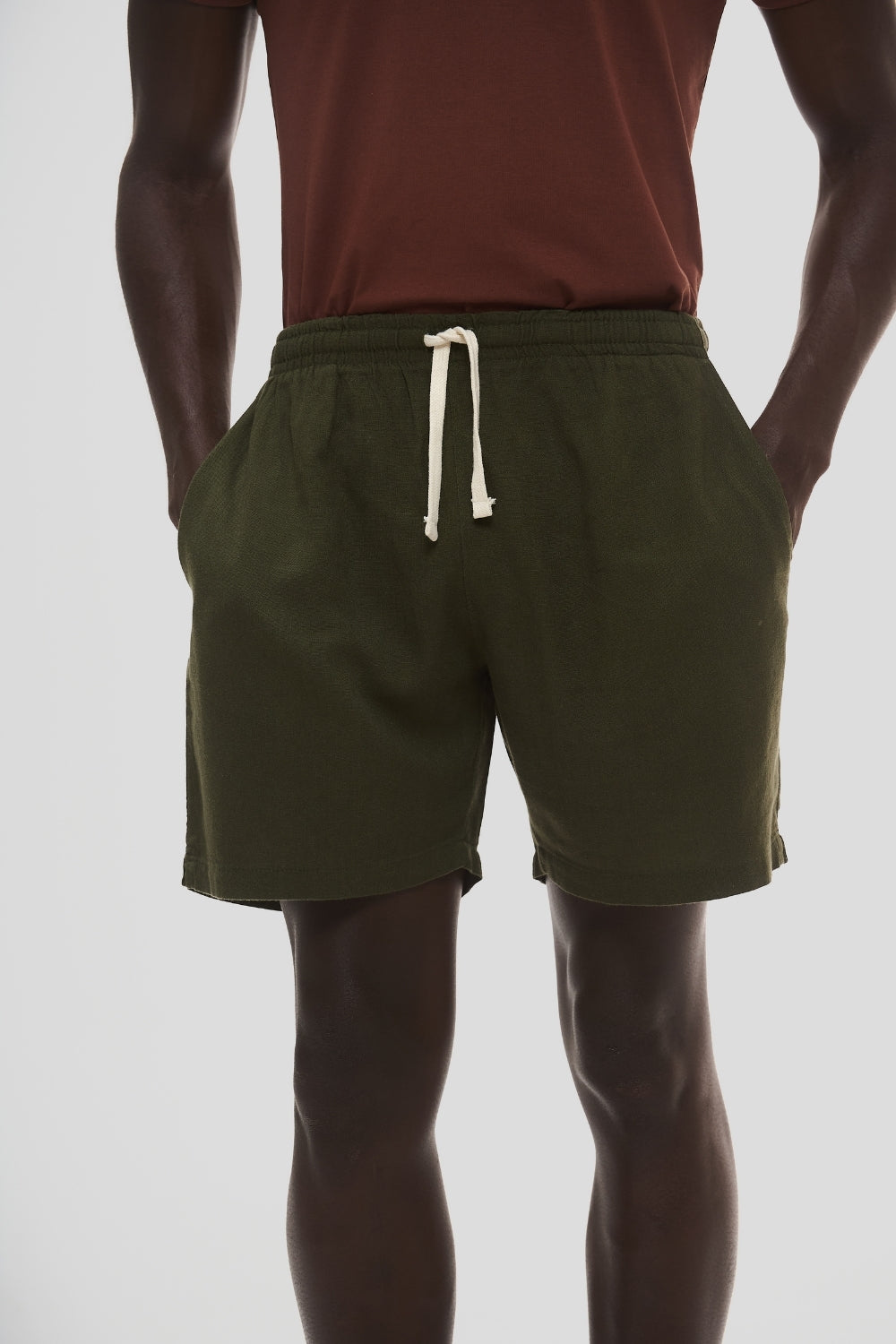 Short Linho Veredas Verde Militar