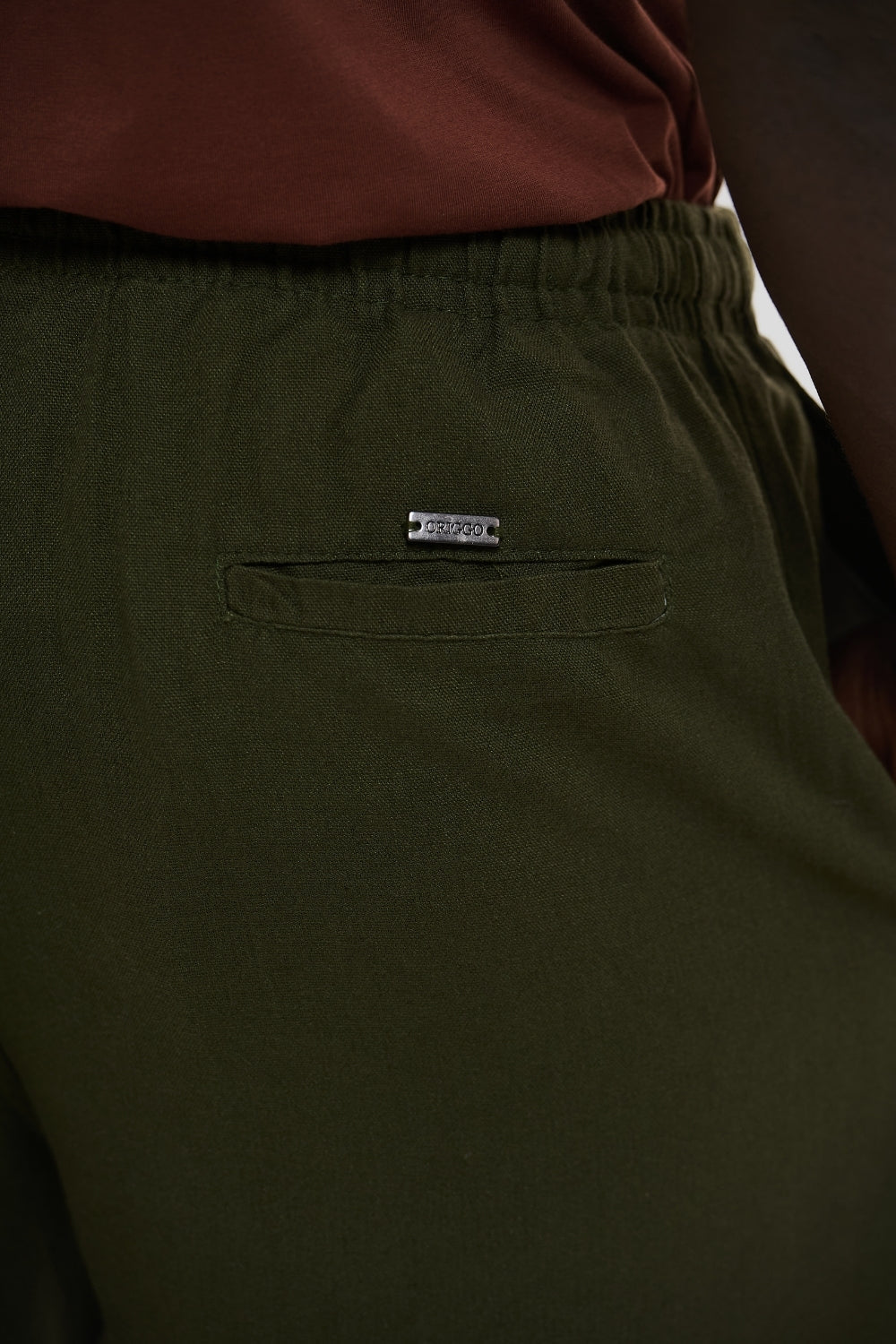 Short Linho Veredas Verde Militar