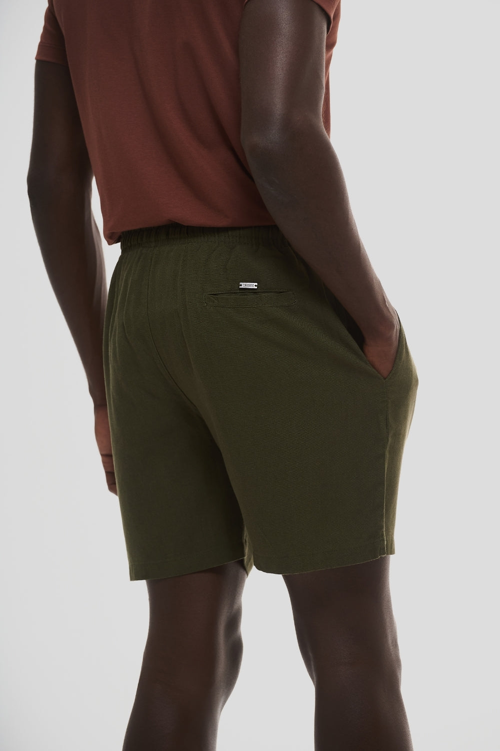 Short Linho Veredas Verde Militar