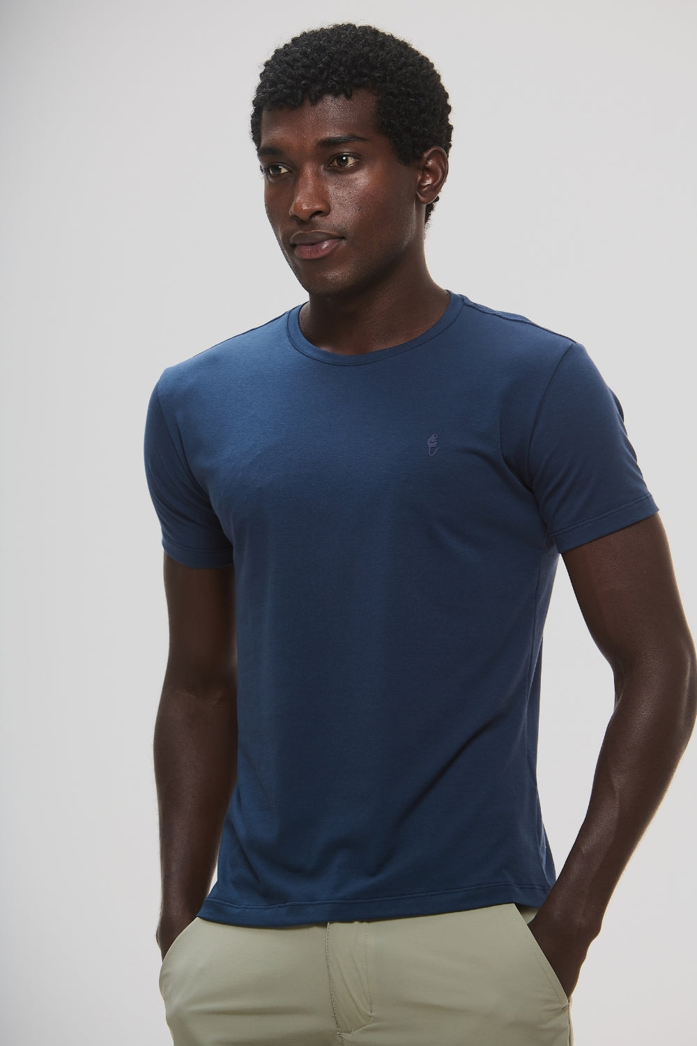 Camiseta Origem · Azul Horizonte – Algodão Egípcio