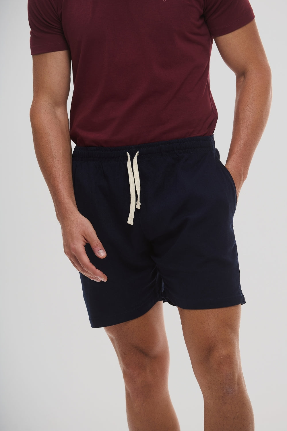 Short Linho Veredas Azul Marinho
