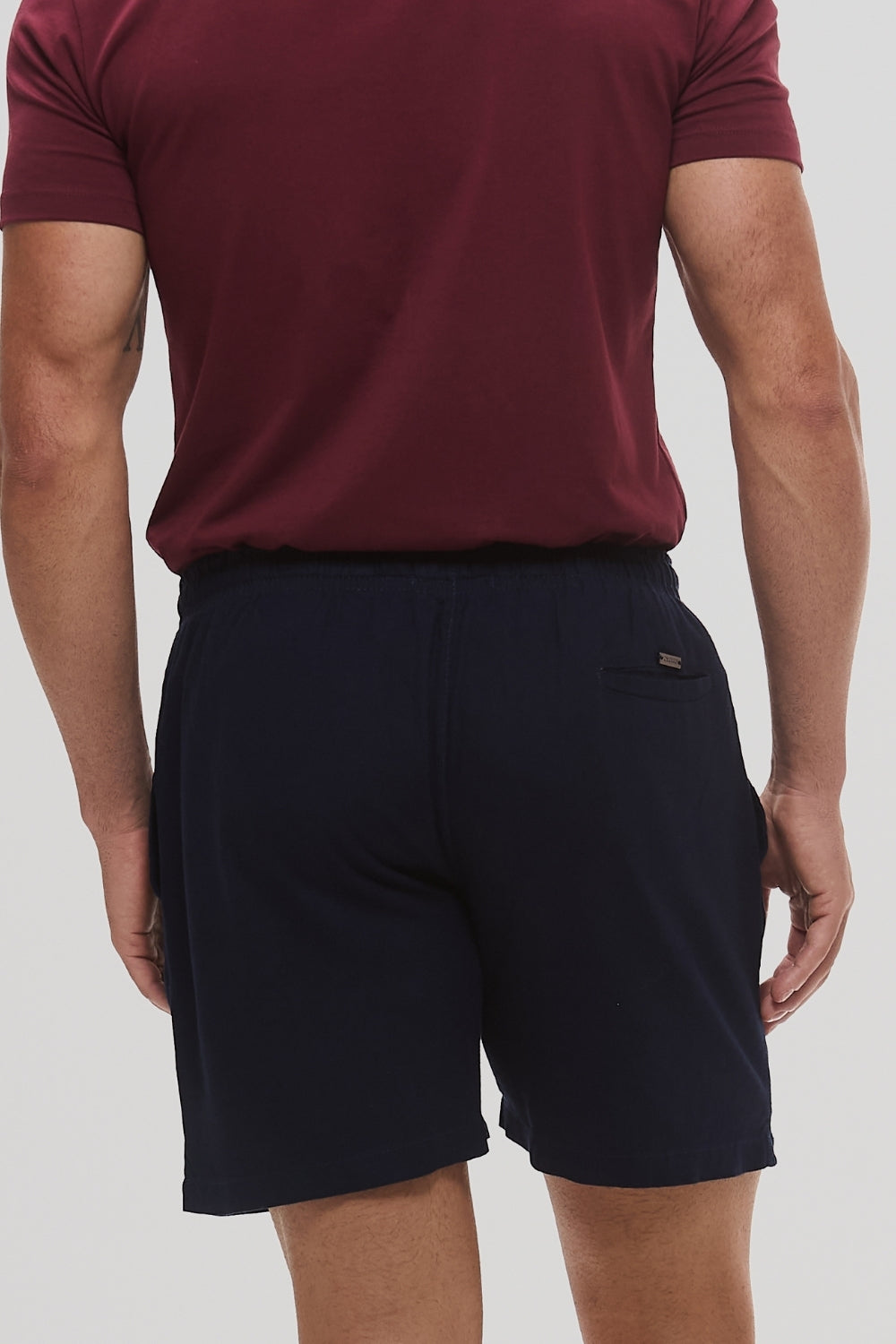 Short Linho Veredas Azul Marinho