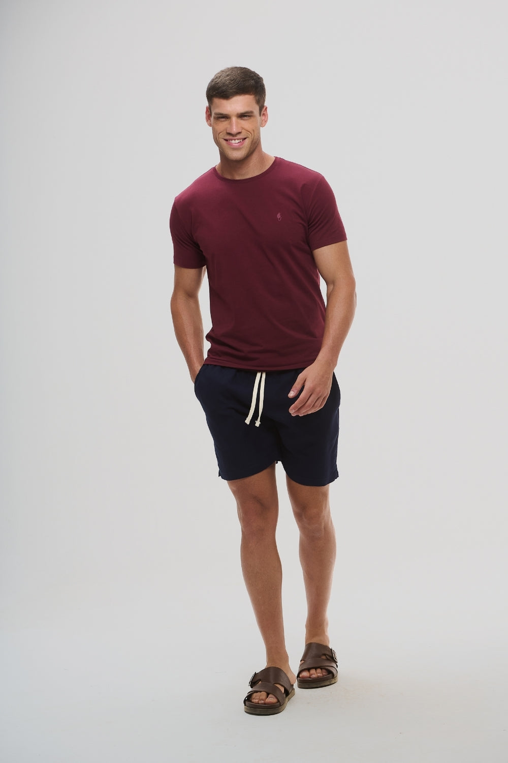 Short Linho Veredas Azul Marinho