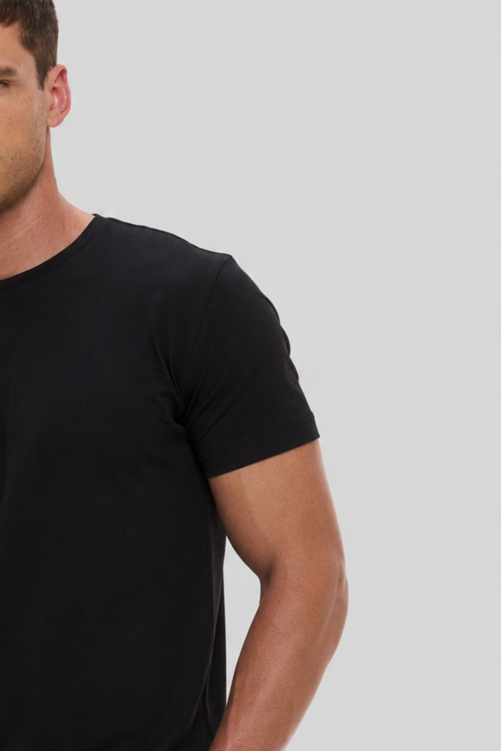 Camiseta Origem · Lisa – Preta – Algodão Egípcio