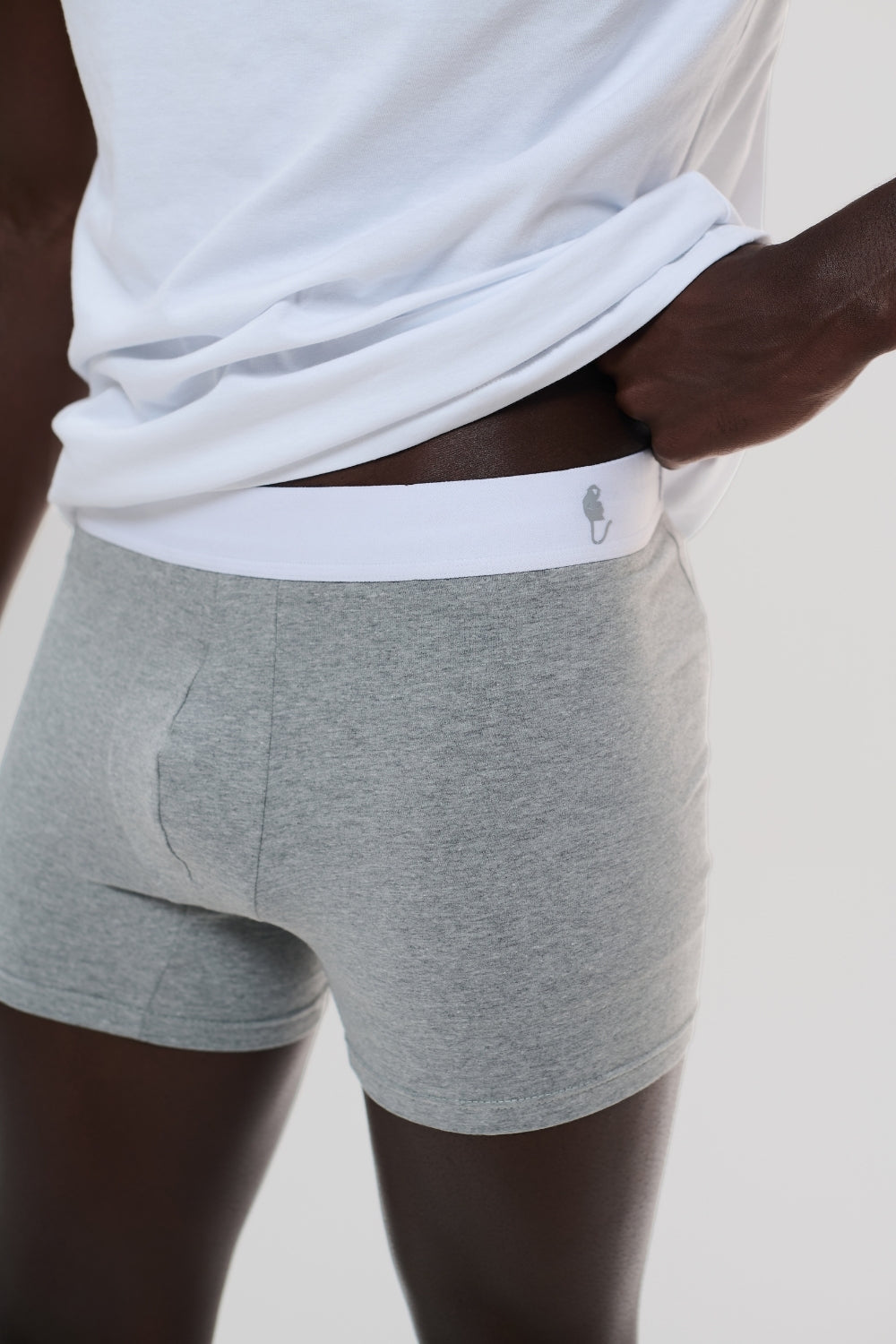 Cueca Boxer · Cinza Bruma – Algodão Egípcio