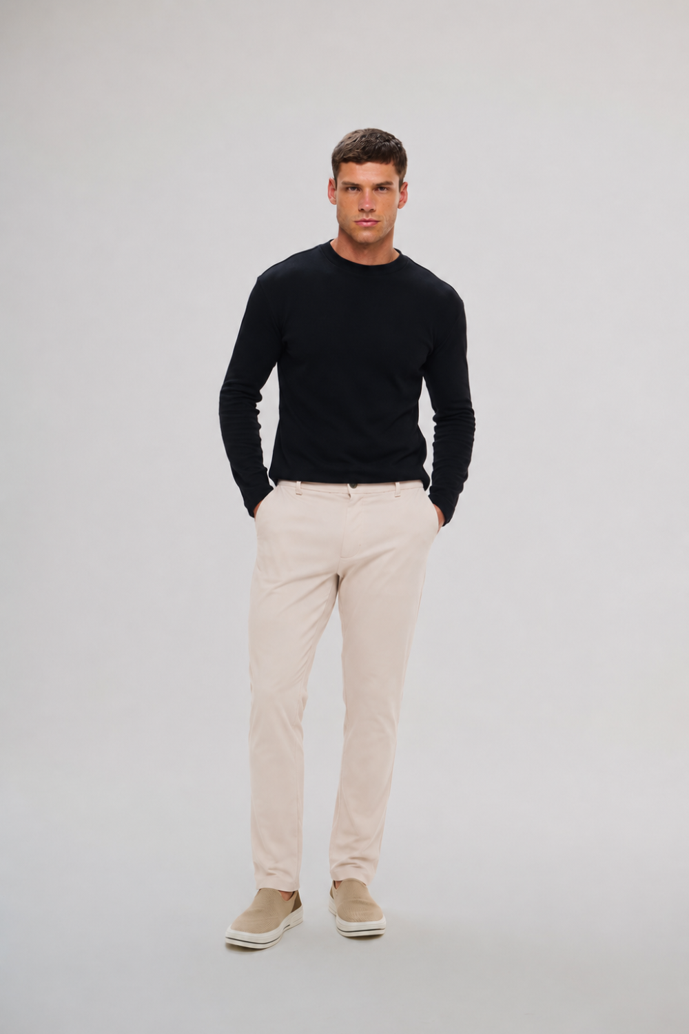 Calça Aura · Alfaiataria Leve · Off White