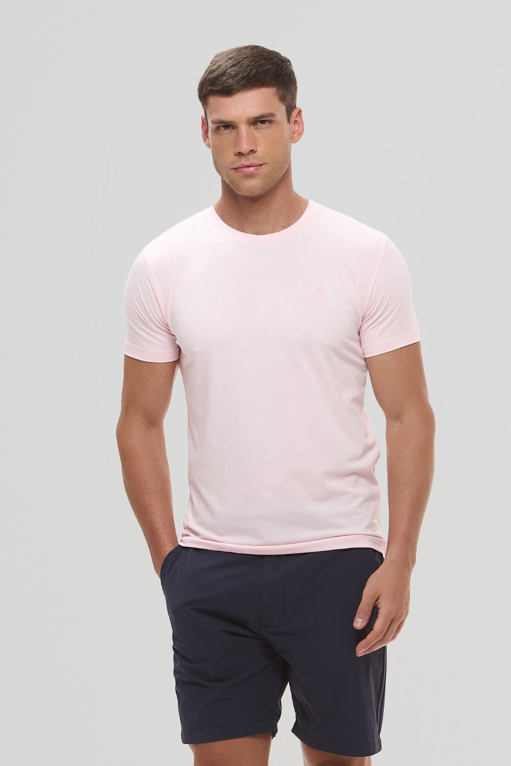 Camiseta Origem · Rosa Aquarela – Algodão Egípcio