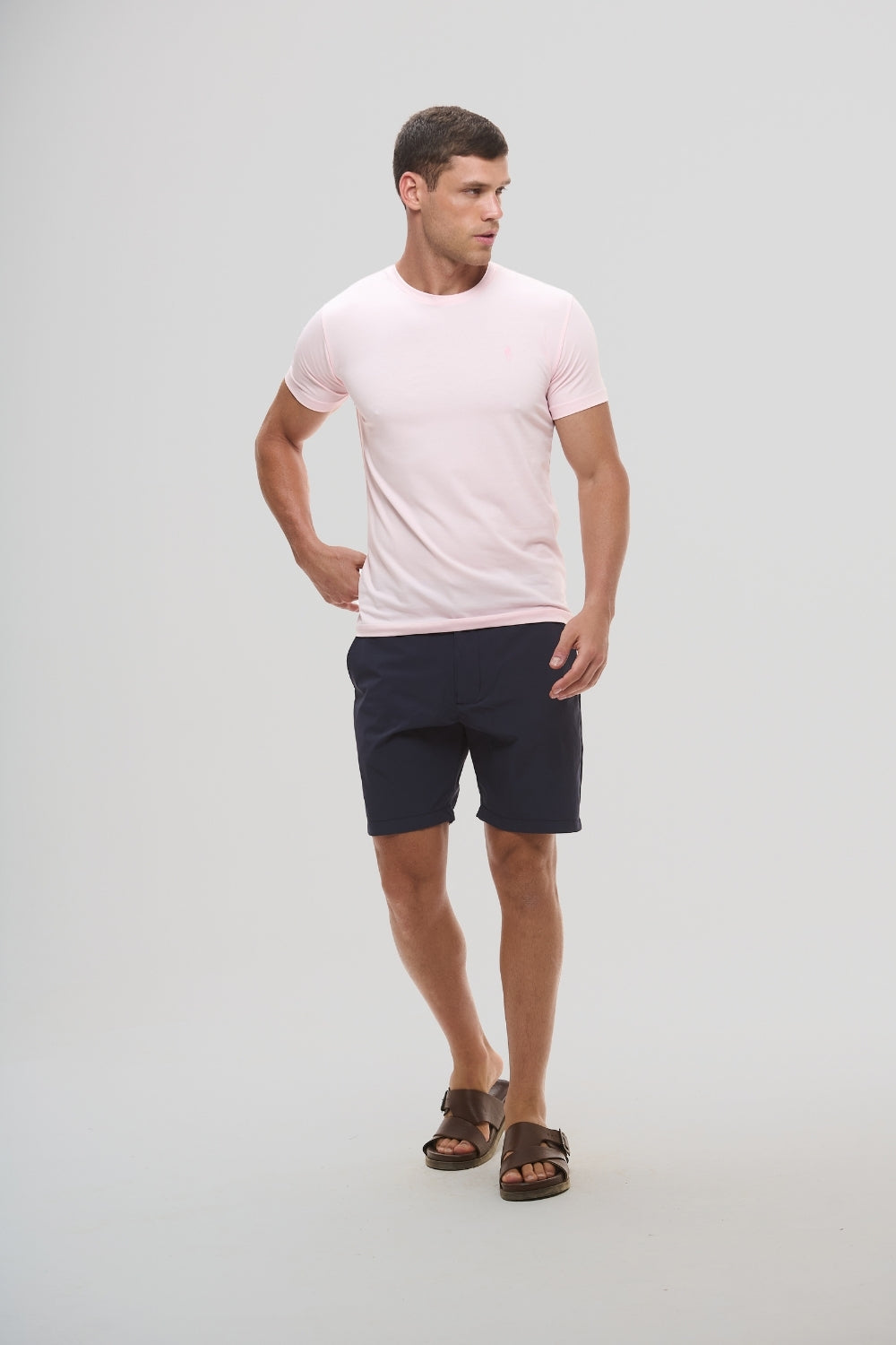 Camiseta Origem · Rosa Aquarela – Algodão Egípcio