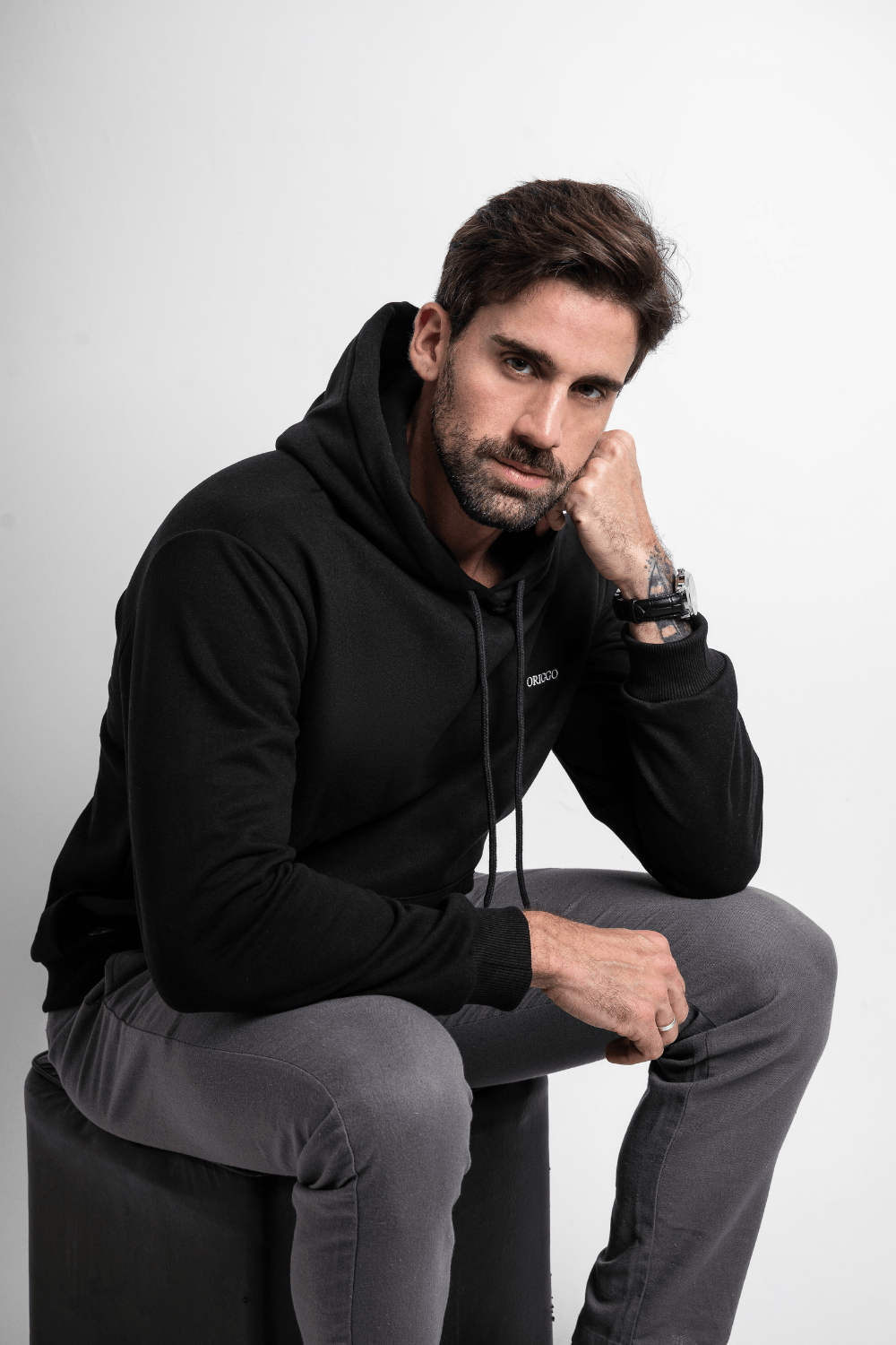 Moletom Âncora ·  2 Cabos Felpado – Preto Essência
