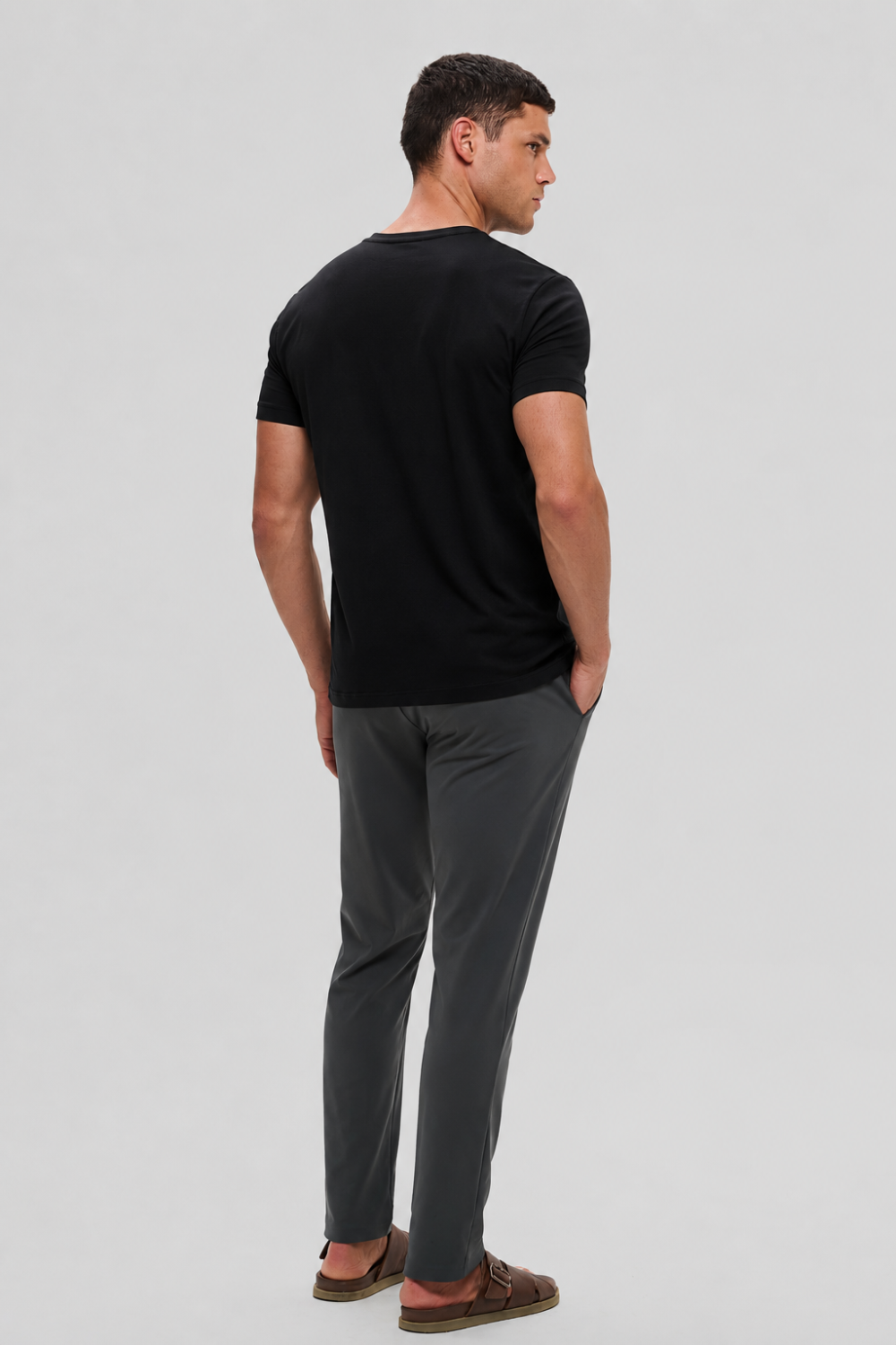 Camiseta Origem · Lisa – Preta – Algodão Egípcio