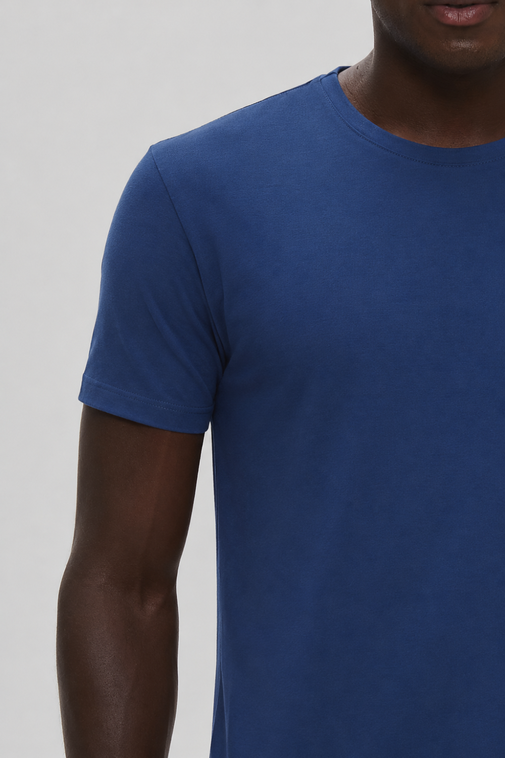 Camiseta Origem · Lisa – Azul – Algodão Egípcio