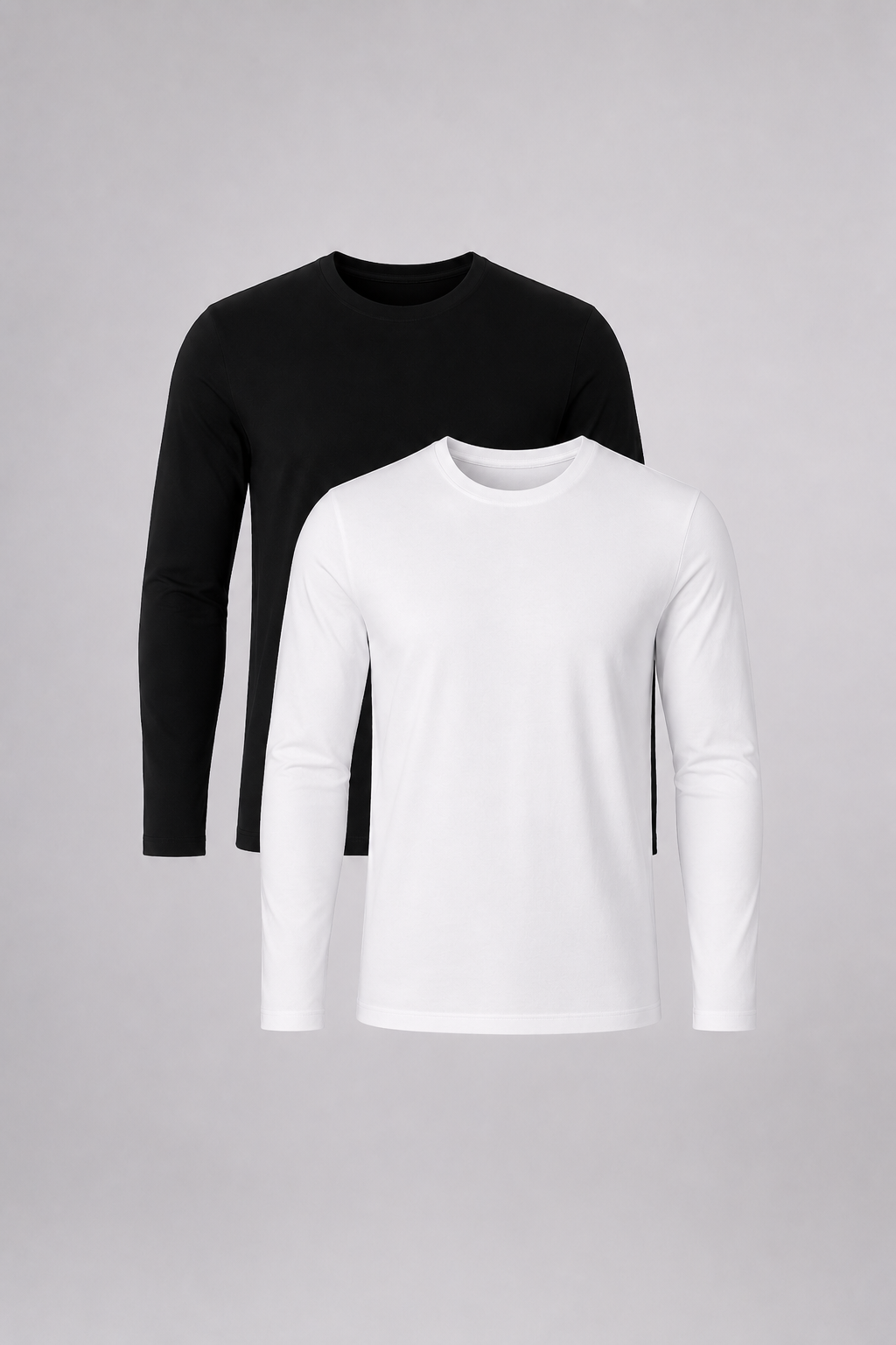 Kit 2 Camisetas Origem Lisas · Manga longa - Gola Redonda – Monte o Seu – Algodão Egípcio