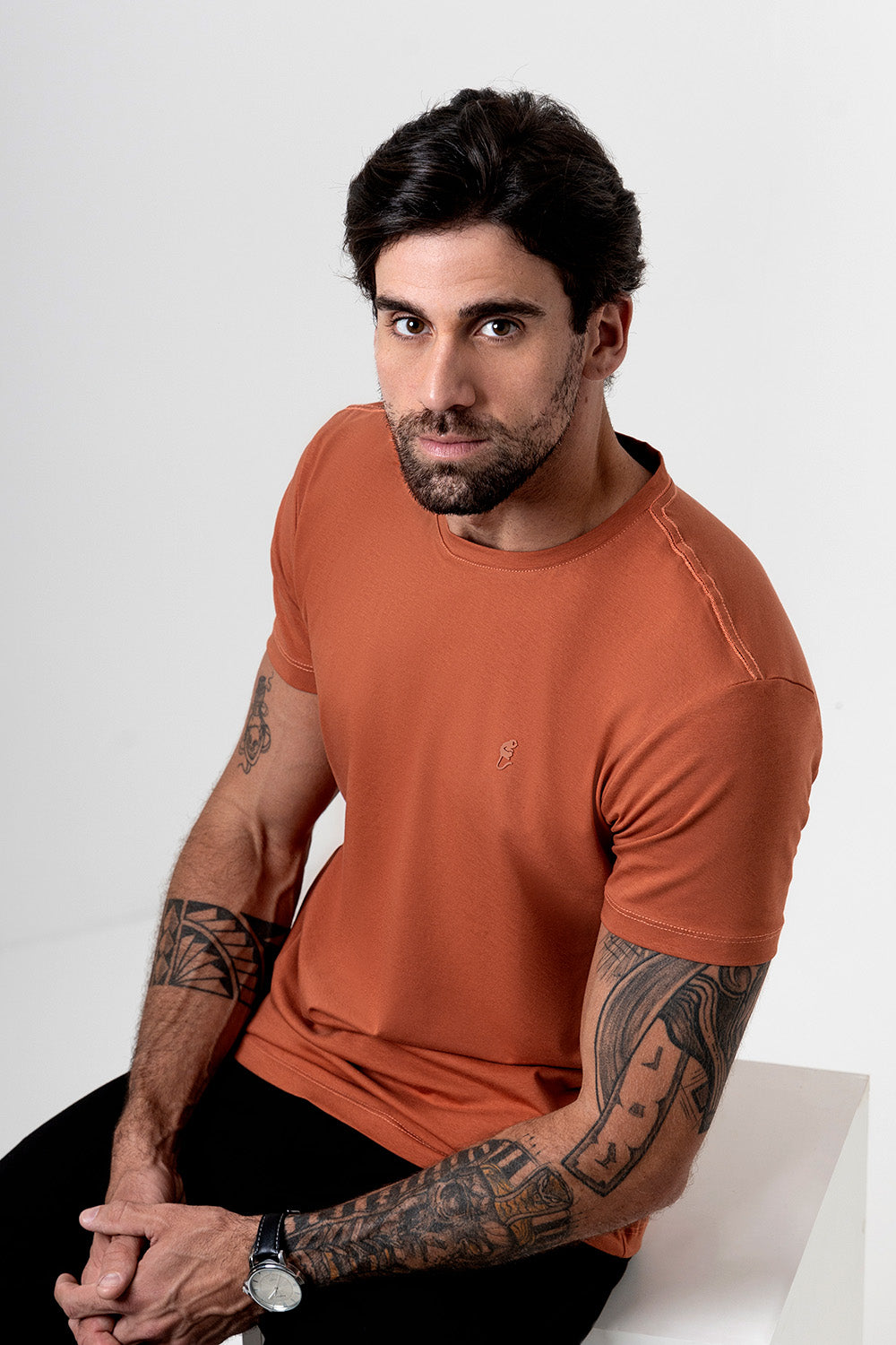 Camiseta Origem · Terracota Solo – Algodão Egípcio
