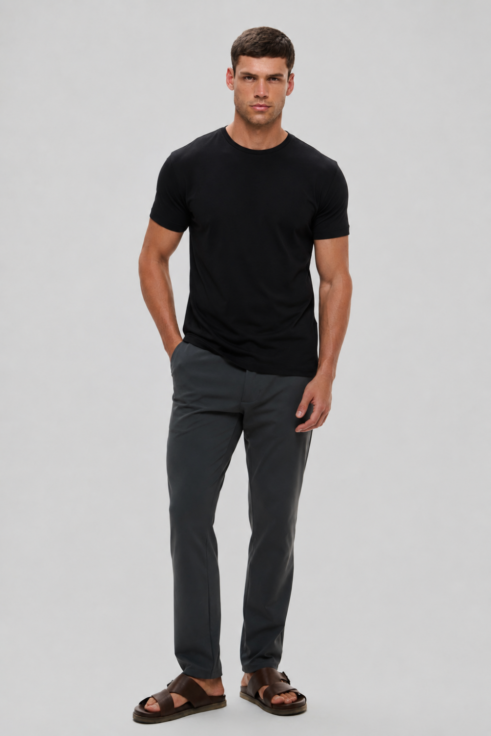 Camiseta Origem · Lisa – Preta – Algodão Egípcio